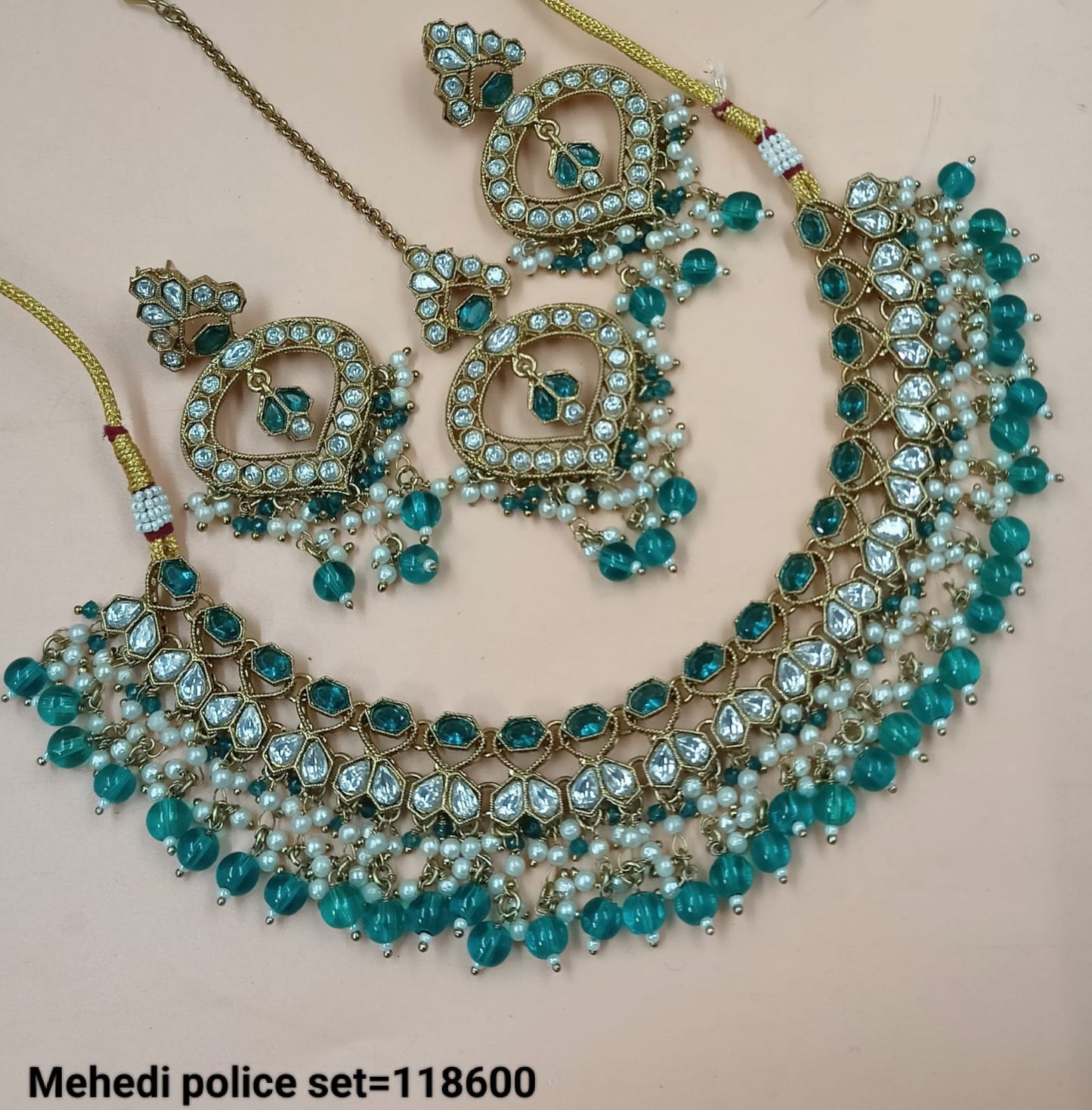 Antique Gold Plated Choker Necklace Set