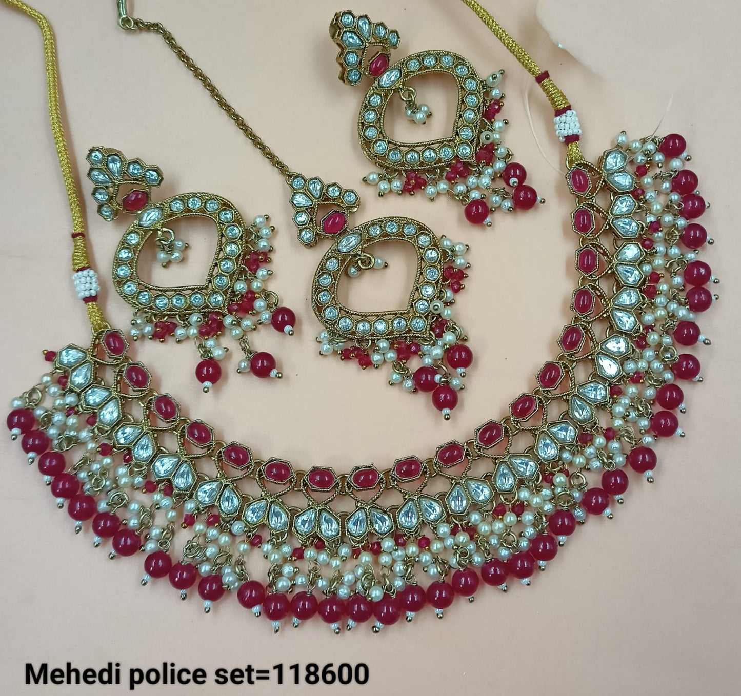 Antique Gold Plated Choker Necklace Set