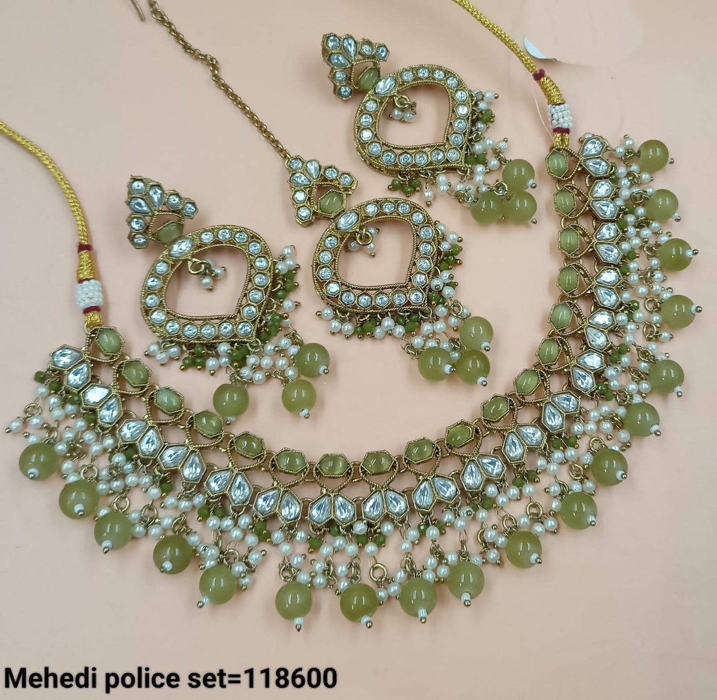 Antique Gold Plated Choker Necklace Set
