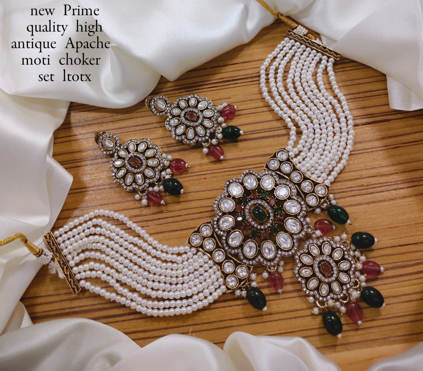 Antique Gold Plated Choker Necklace Set