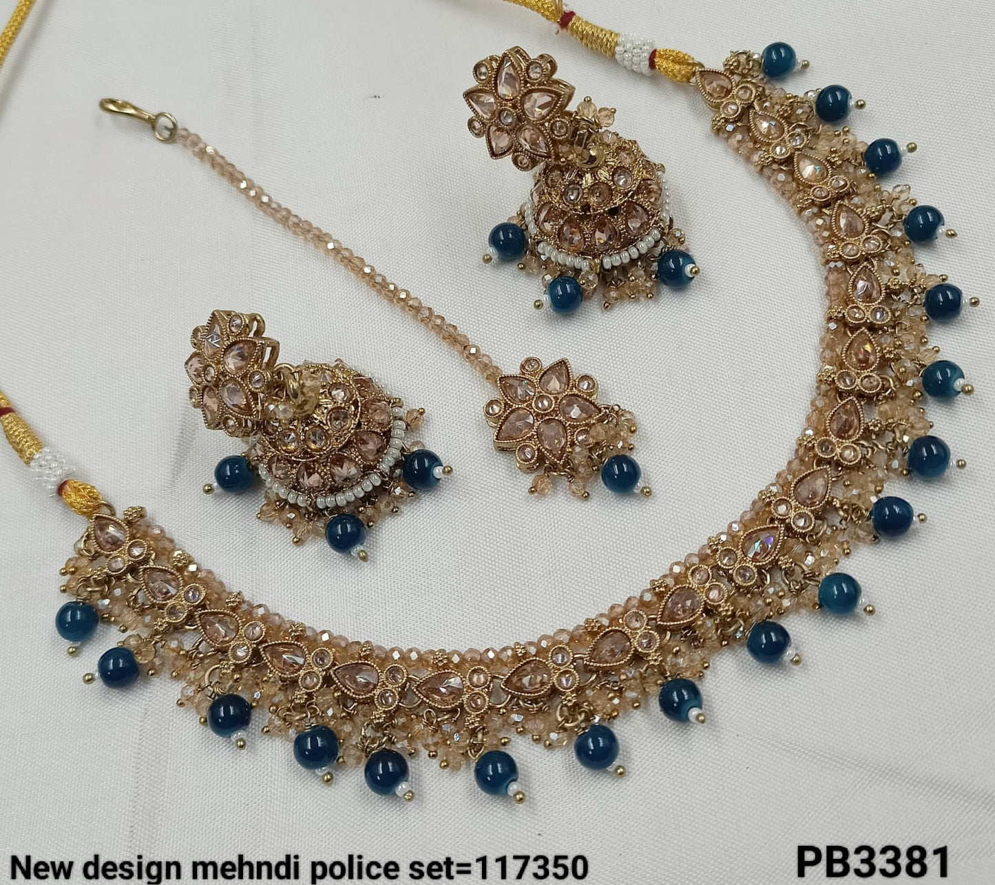 Antique Gold Plated Choker Necklace Set