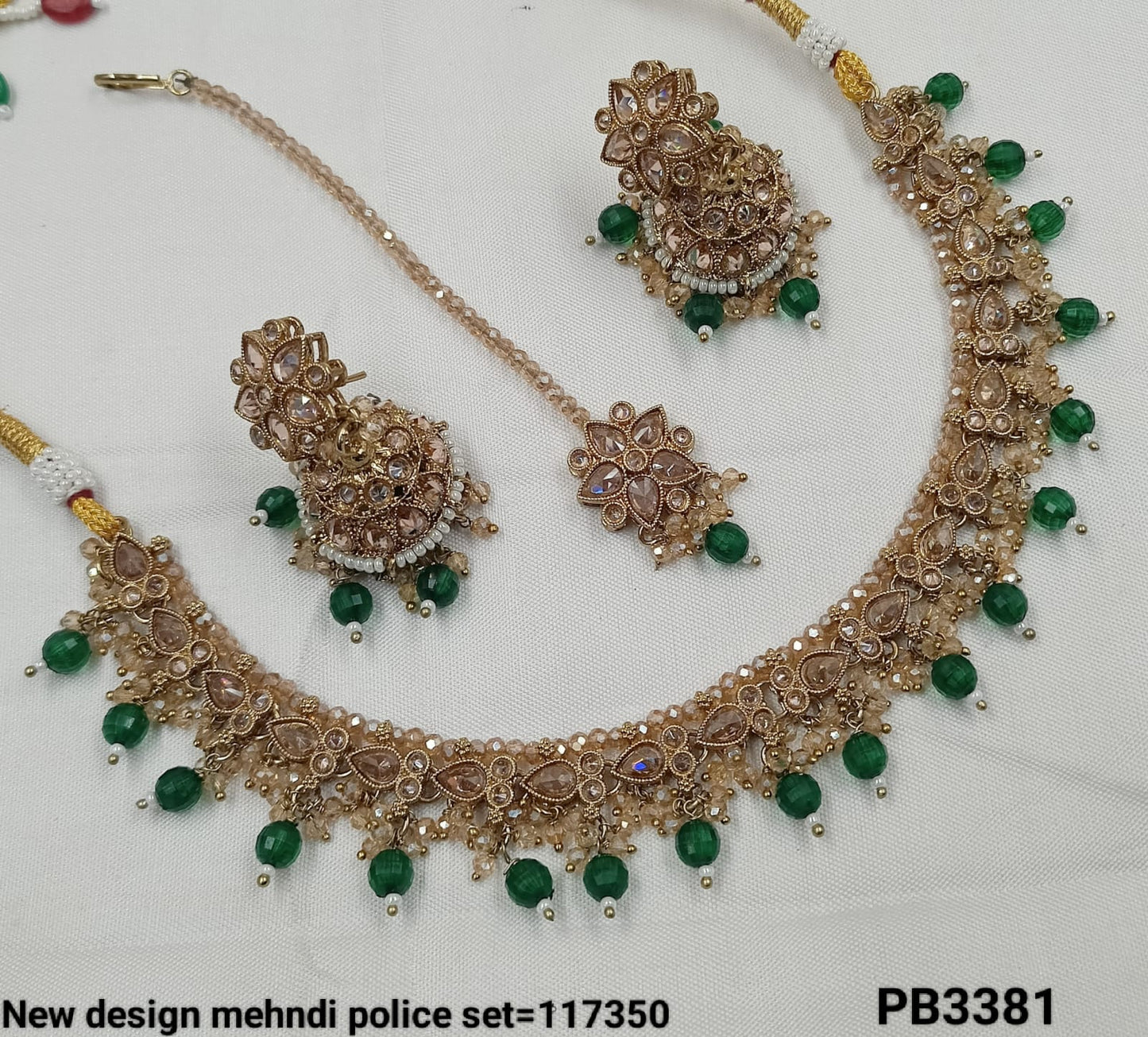 Antique Gold Plated Choker Necklace Set