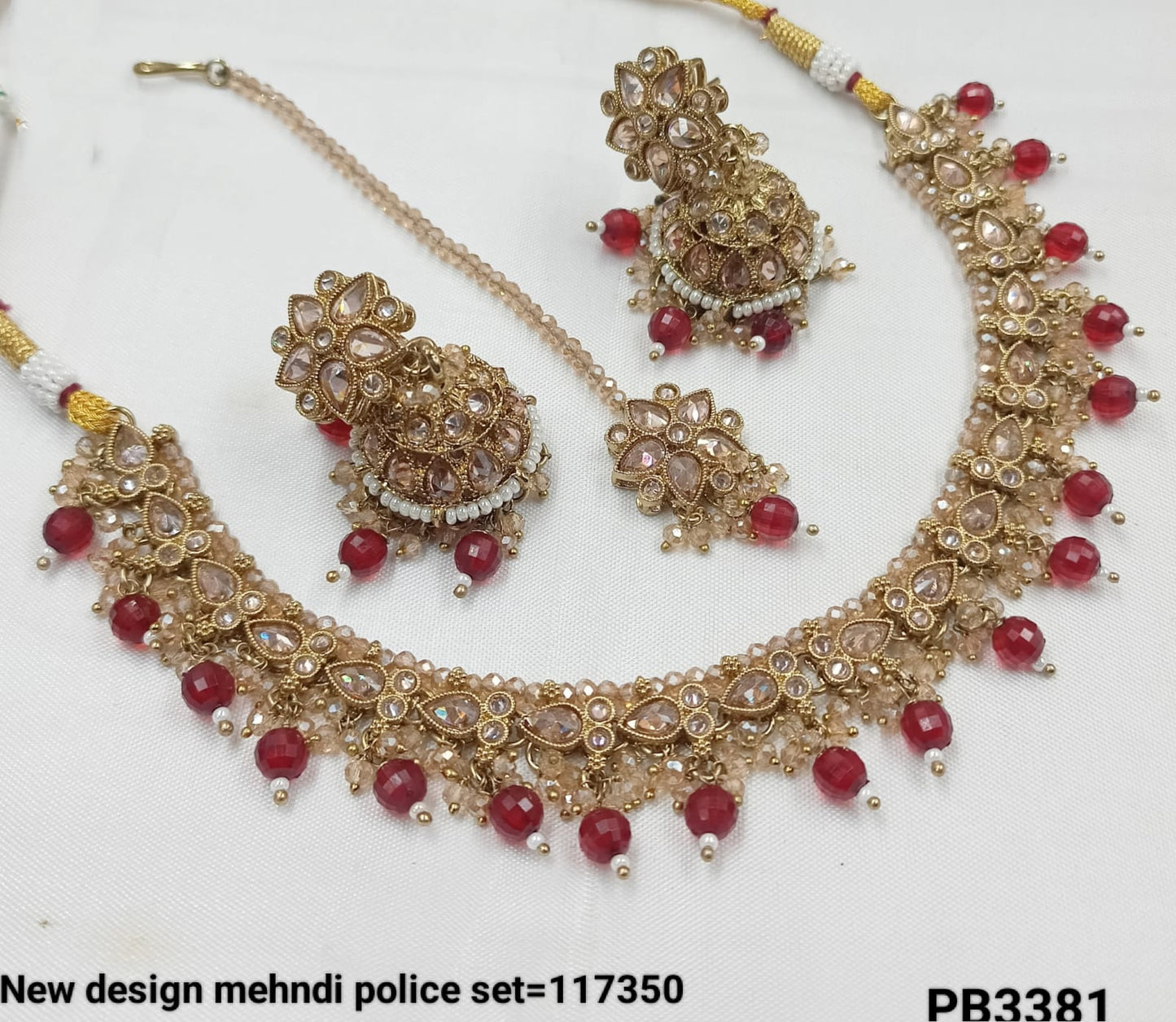 Antique Gold Plated Choker Necklace Set