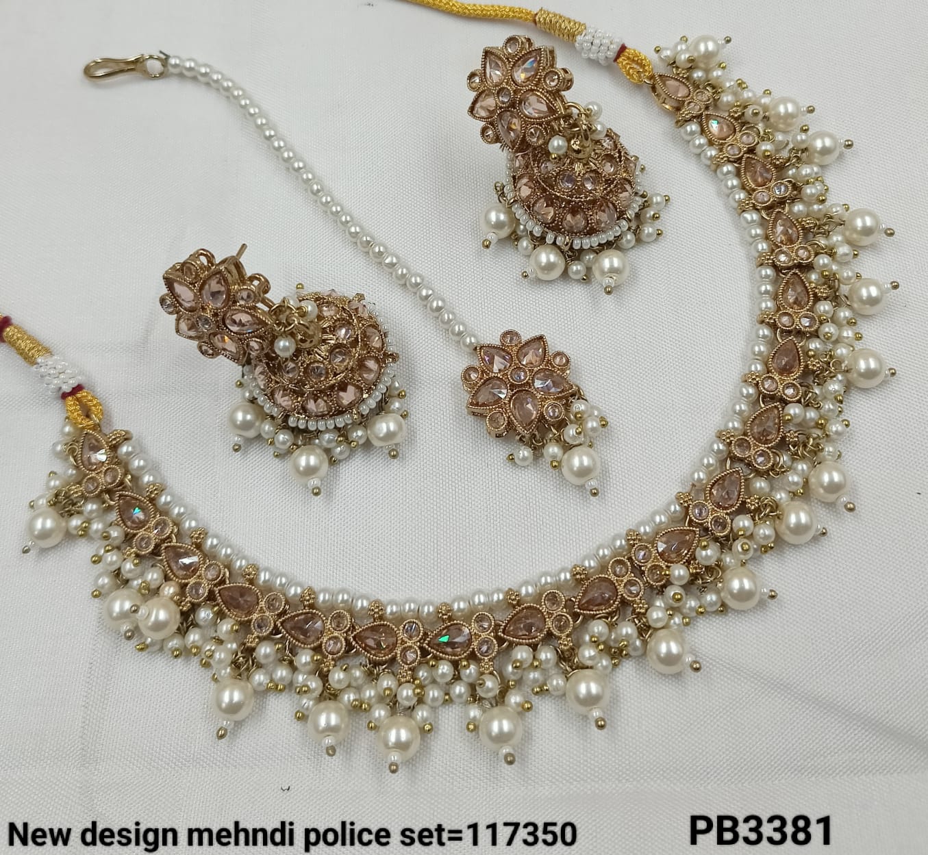 Antique Gold Plated Choker Necklace Set