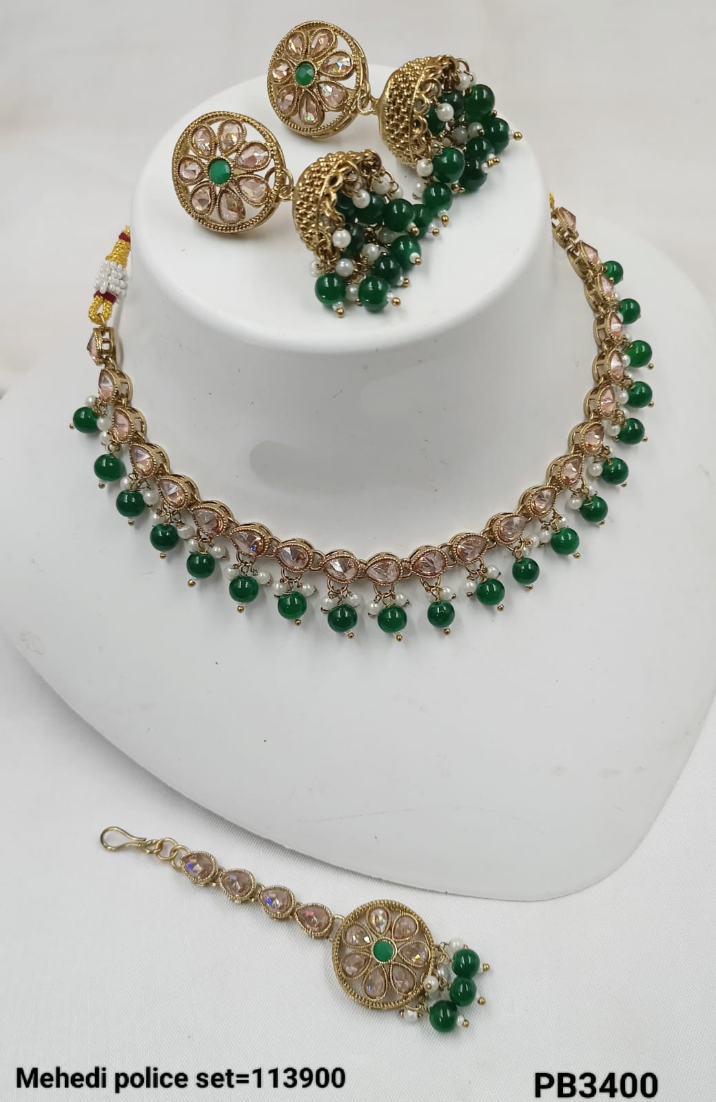 Antique Gold Plated Choker Necklace Set