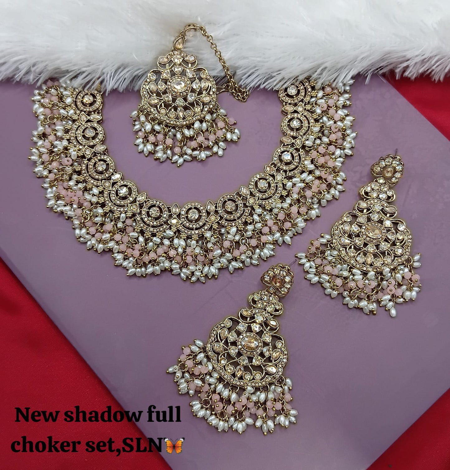 Antique Gold Plated Jewellery Set