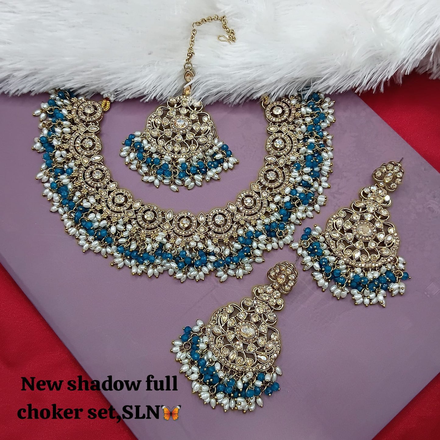 Antique Gold Plated Jewellery Set