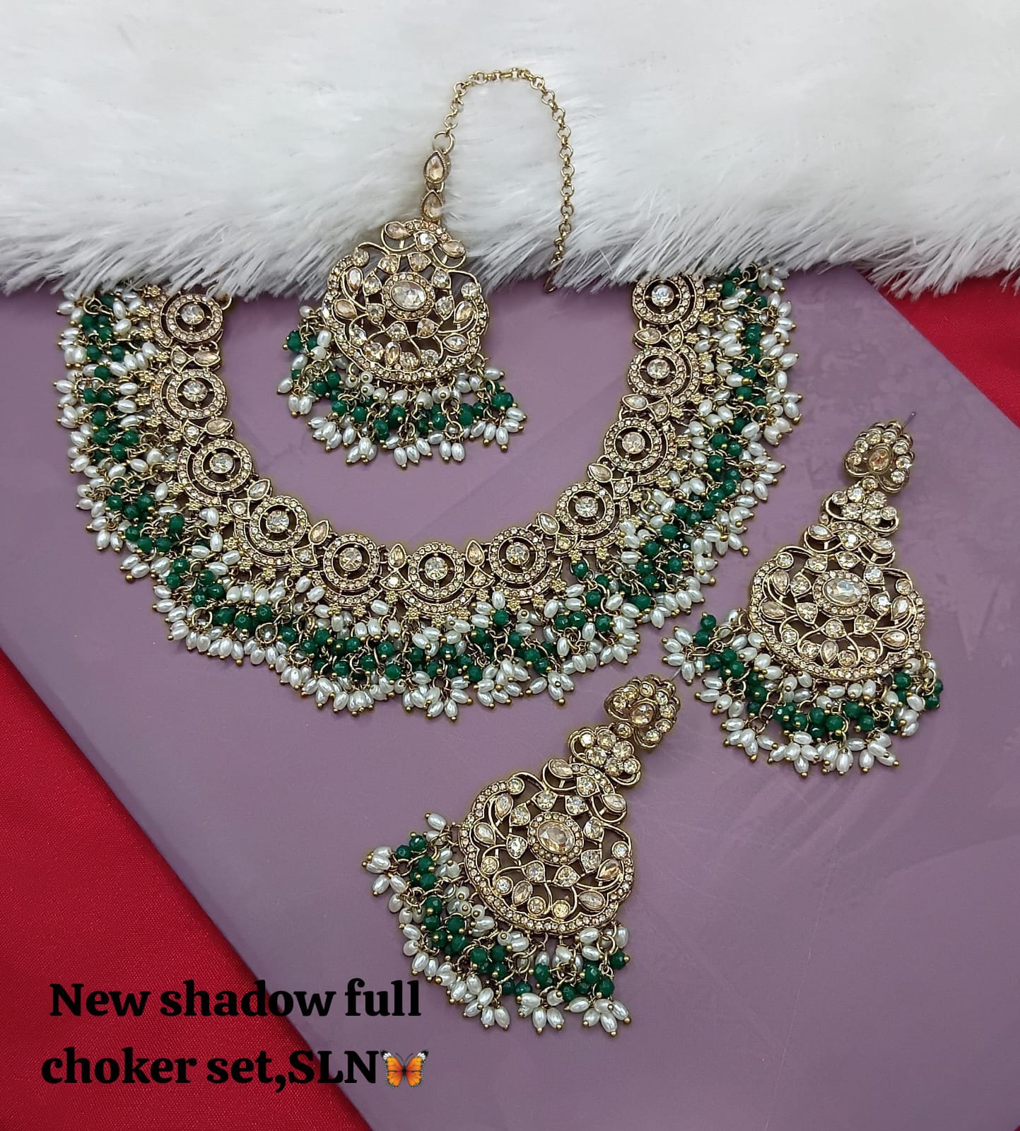Antique Gold Plated Jewellery Set