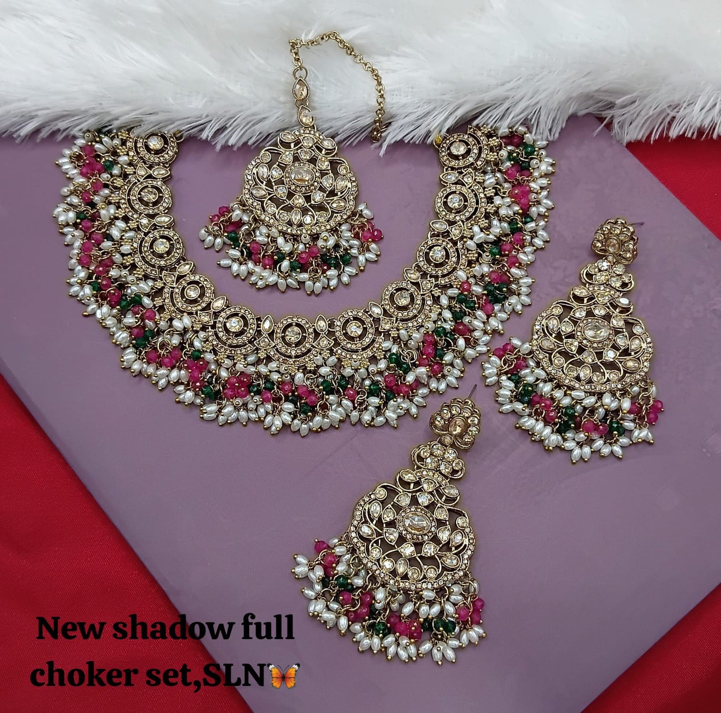 Antique Gold Plated Jewellery Set