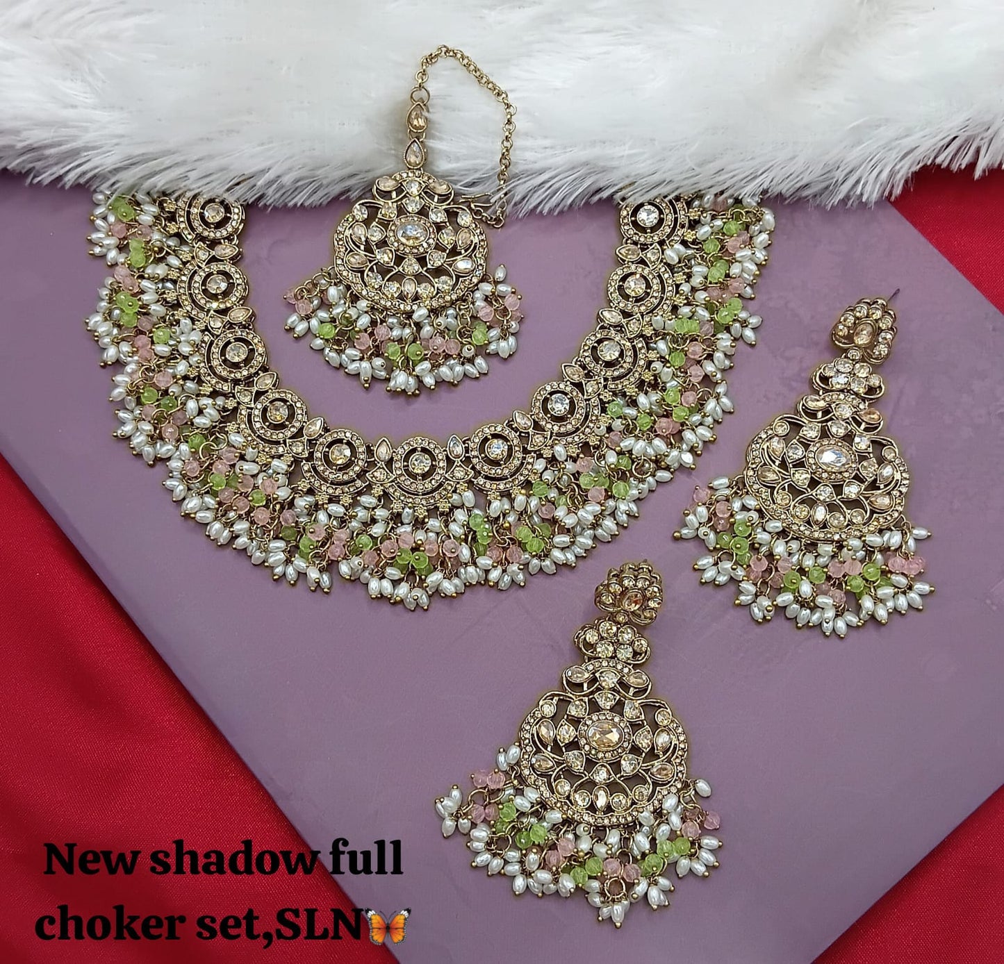 Antique Gold Plated Jewellery Set