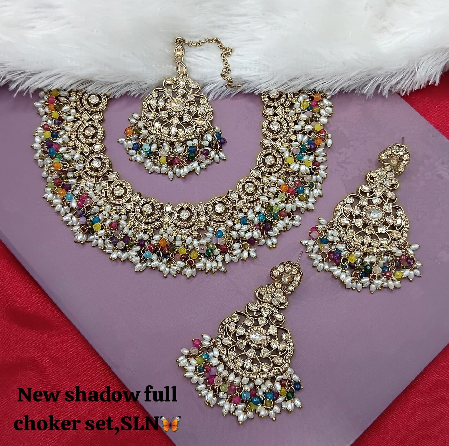 Antique Gold Plated Jewellery Set