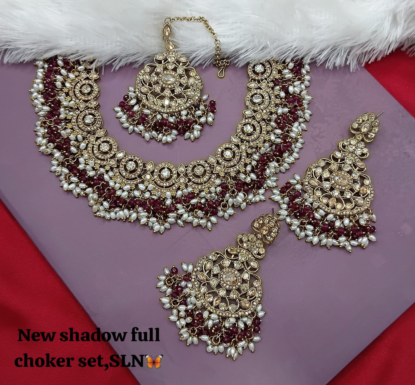 Antique Gold Plated Jewellery Set