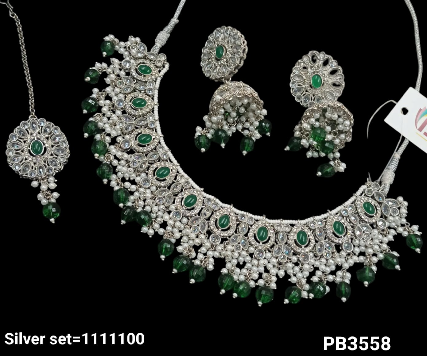 Silver Plated Choker Necklace Set
