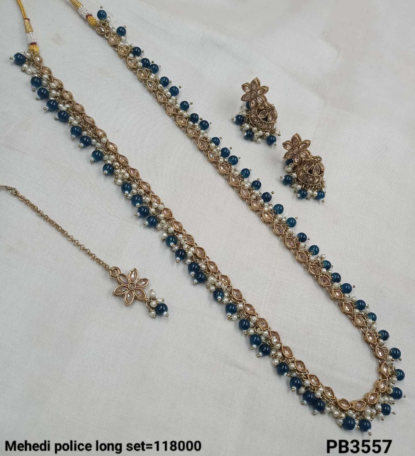 Traditional Antique Gold Plated Long Jewellery Set
