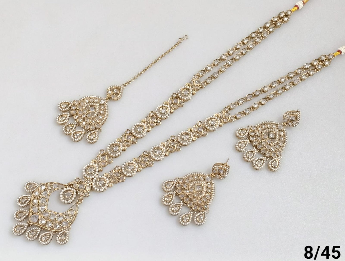 Antique Gold Plated Long Necklace Set
