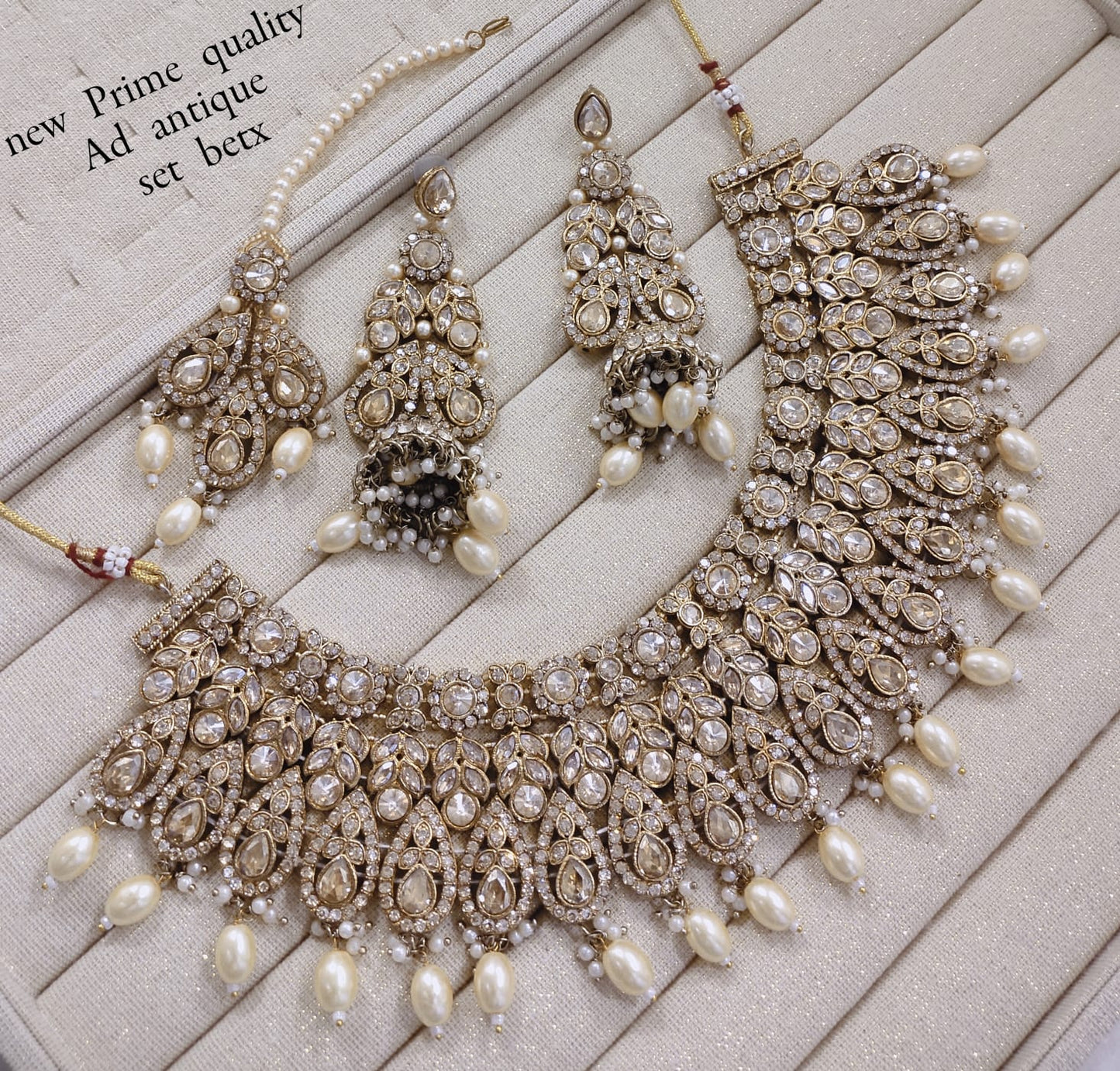 Antique Gold Plated Choker Necklace Set