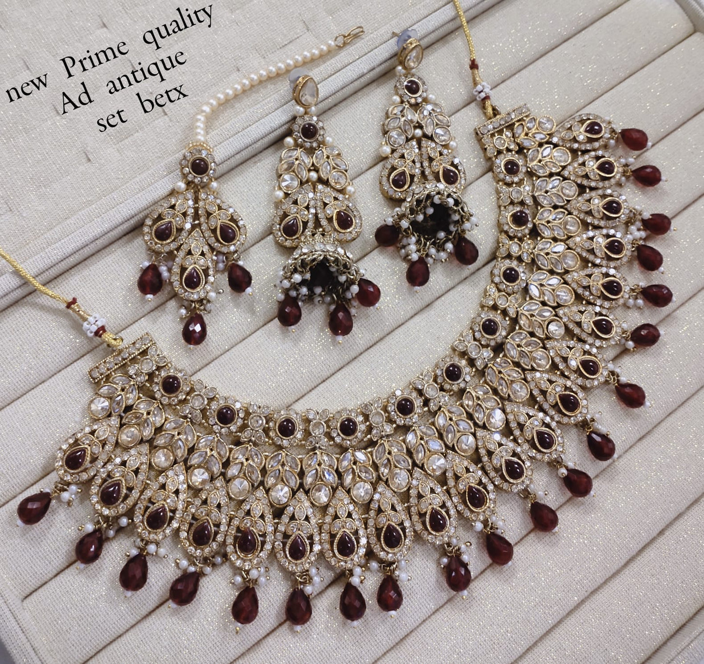Antique Gold Plated Choker Necklace Set
