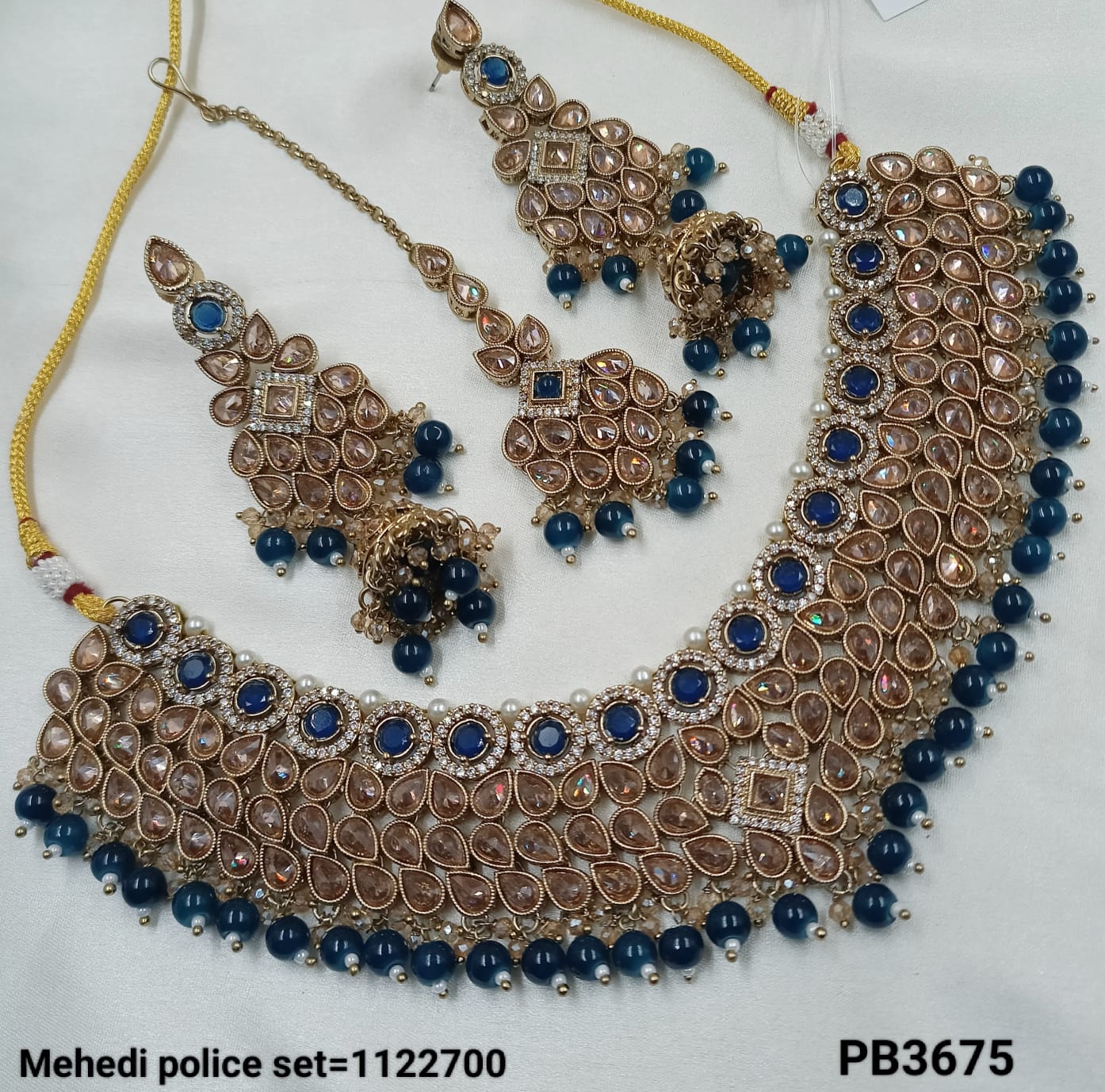 Traditional Antique Gold Plated Choker Necklace Set