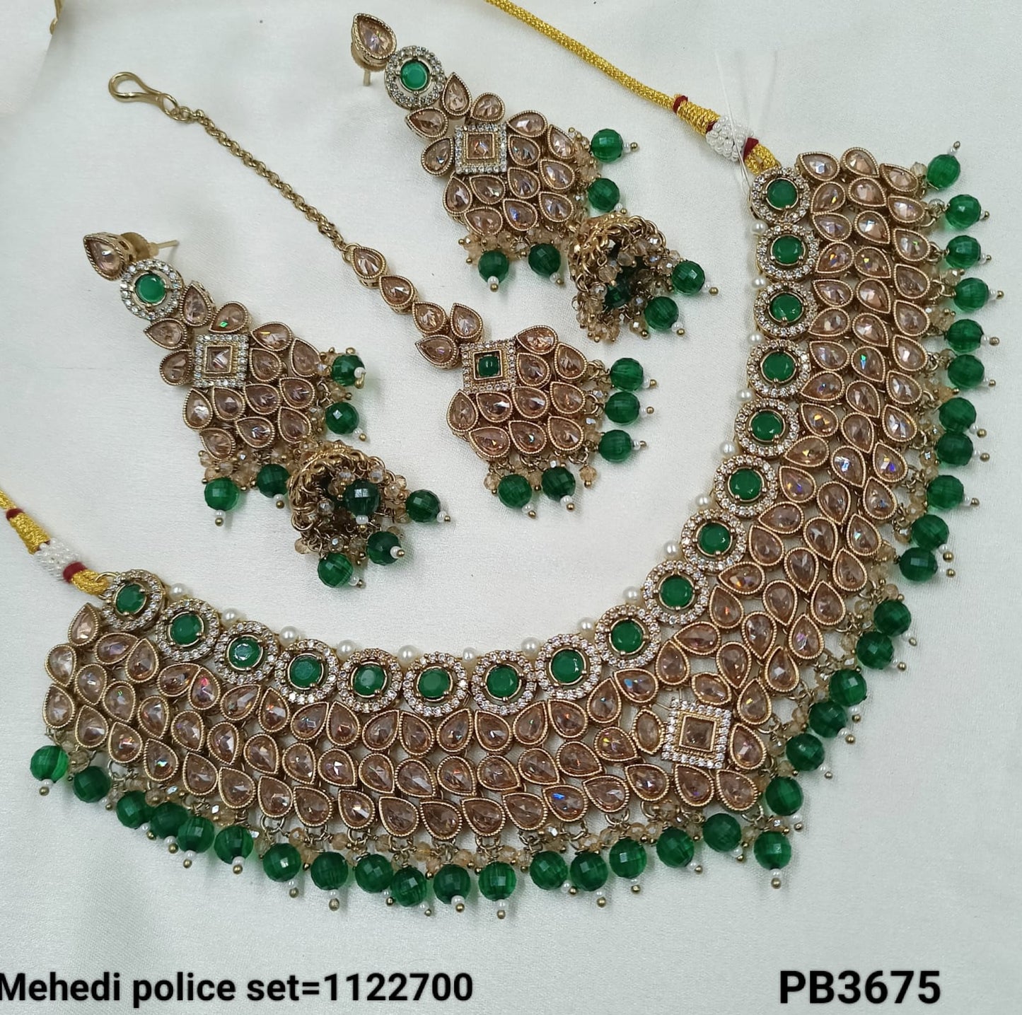 Traditional Antique Gold Plated Choker Necklace Set