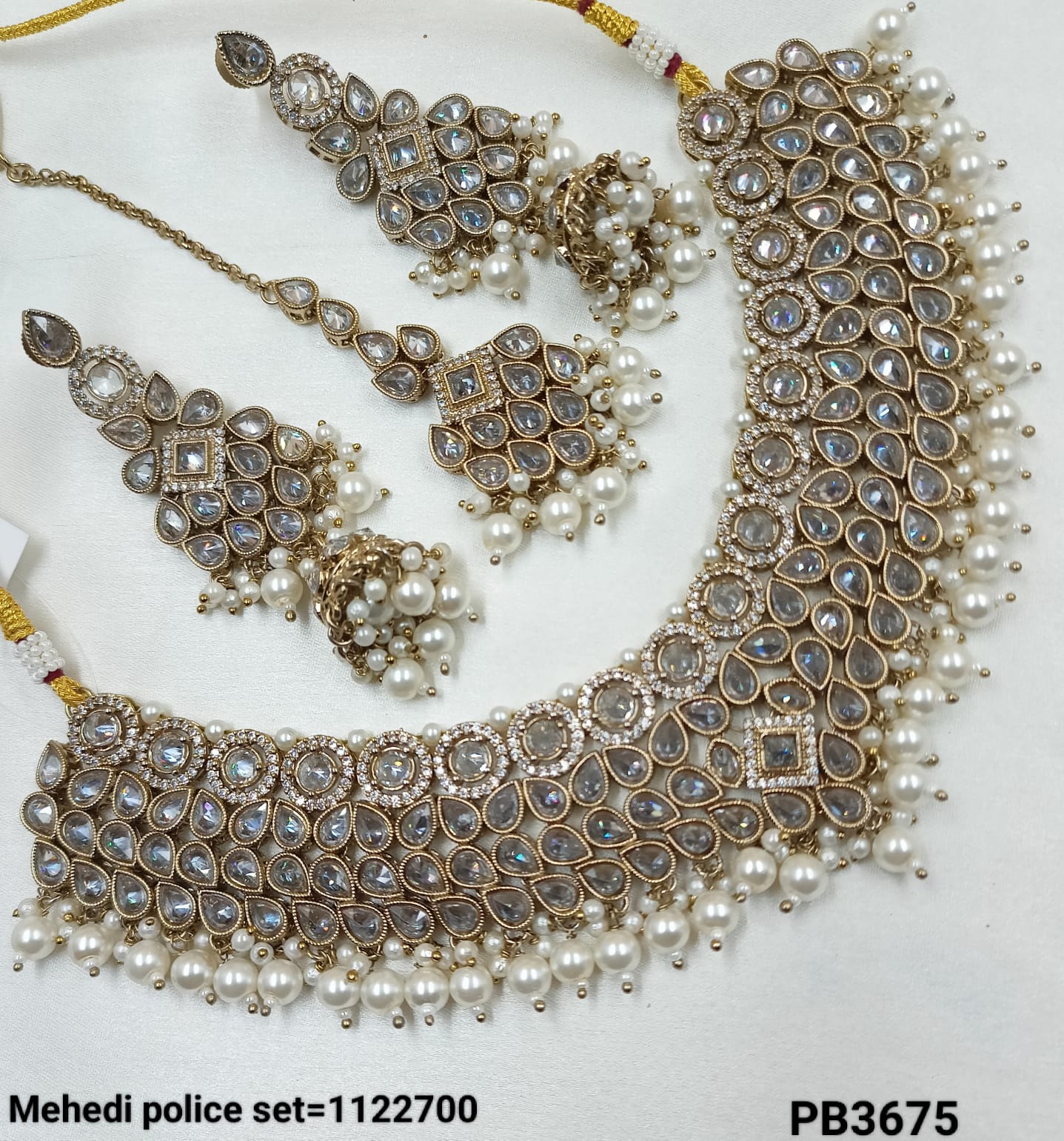 Traditional Antique Gold Plated Choker Necklace Set