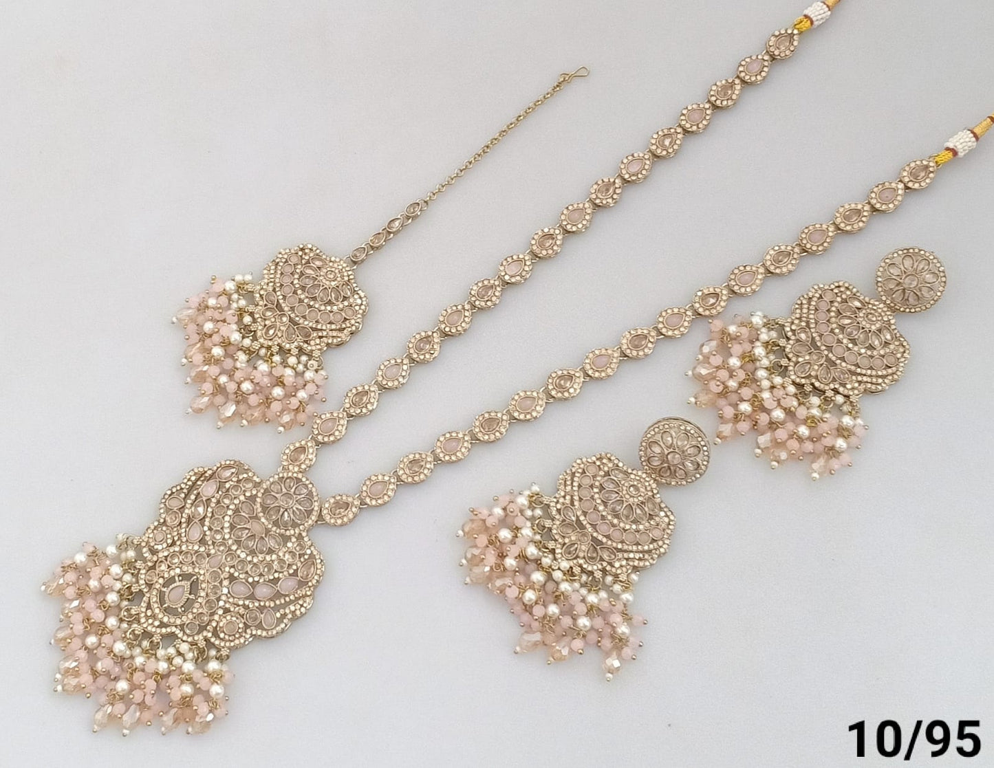 Antique Gold Plated Long Necklace Set