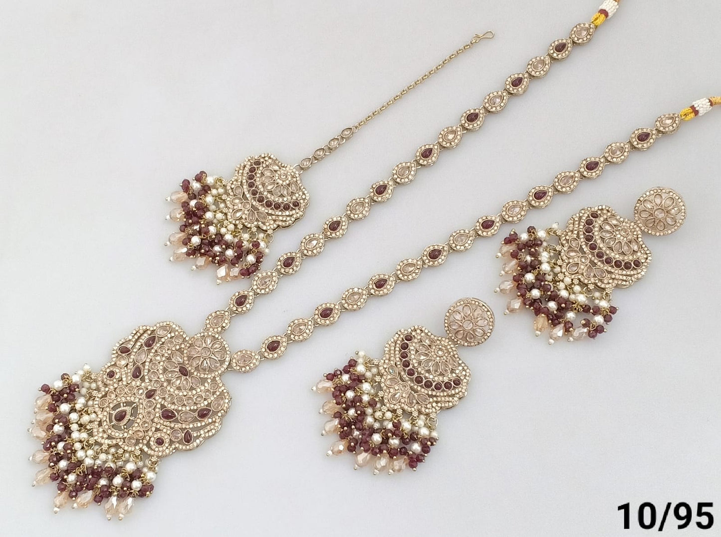 Antique Gold Plated Long Necklace Set