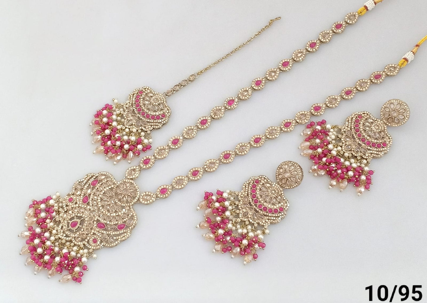 Antique Gold Plated Long Necklace Set