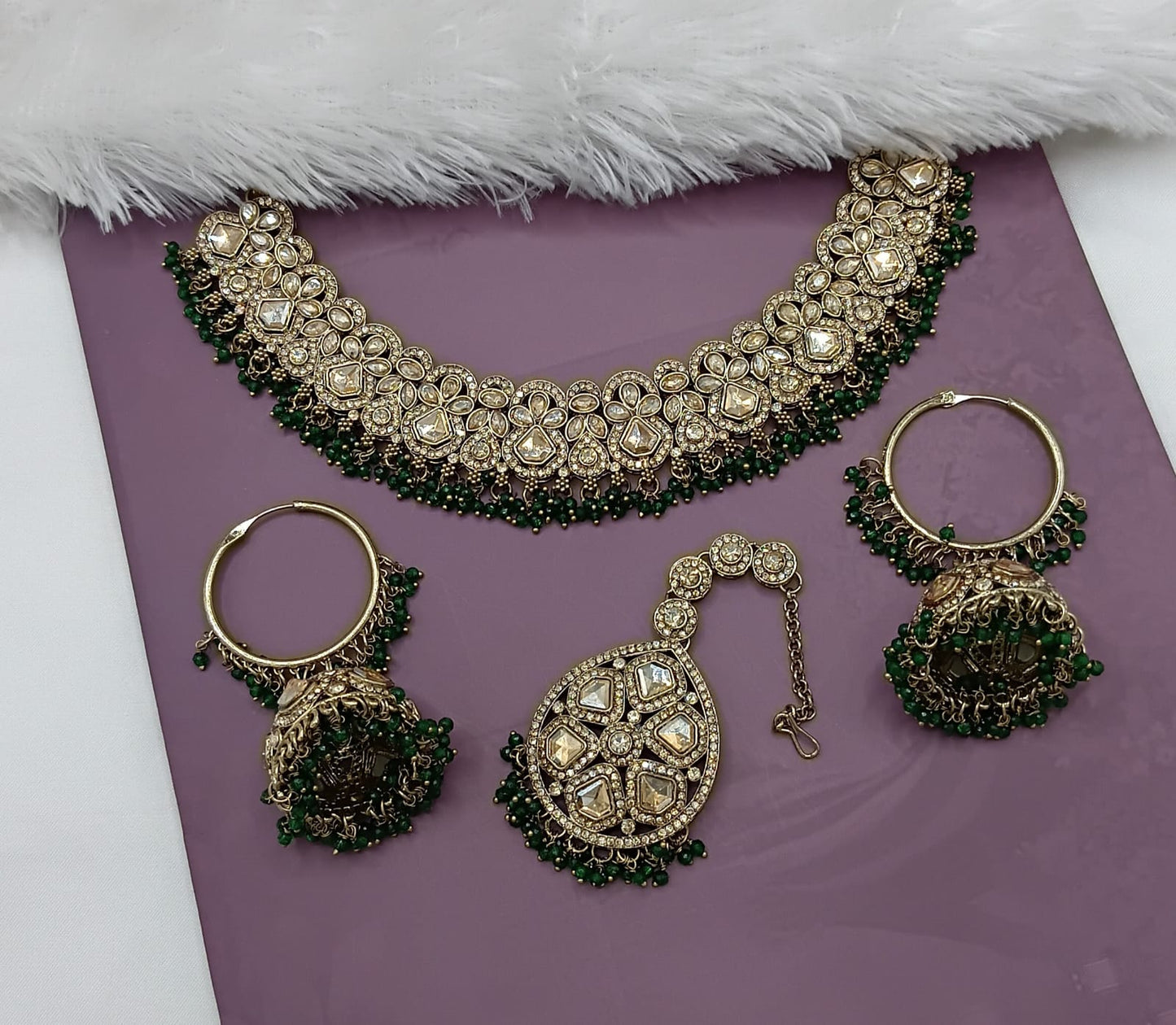 Antique Gold Plated Jewellery Set