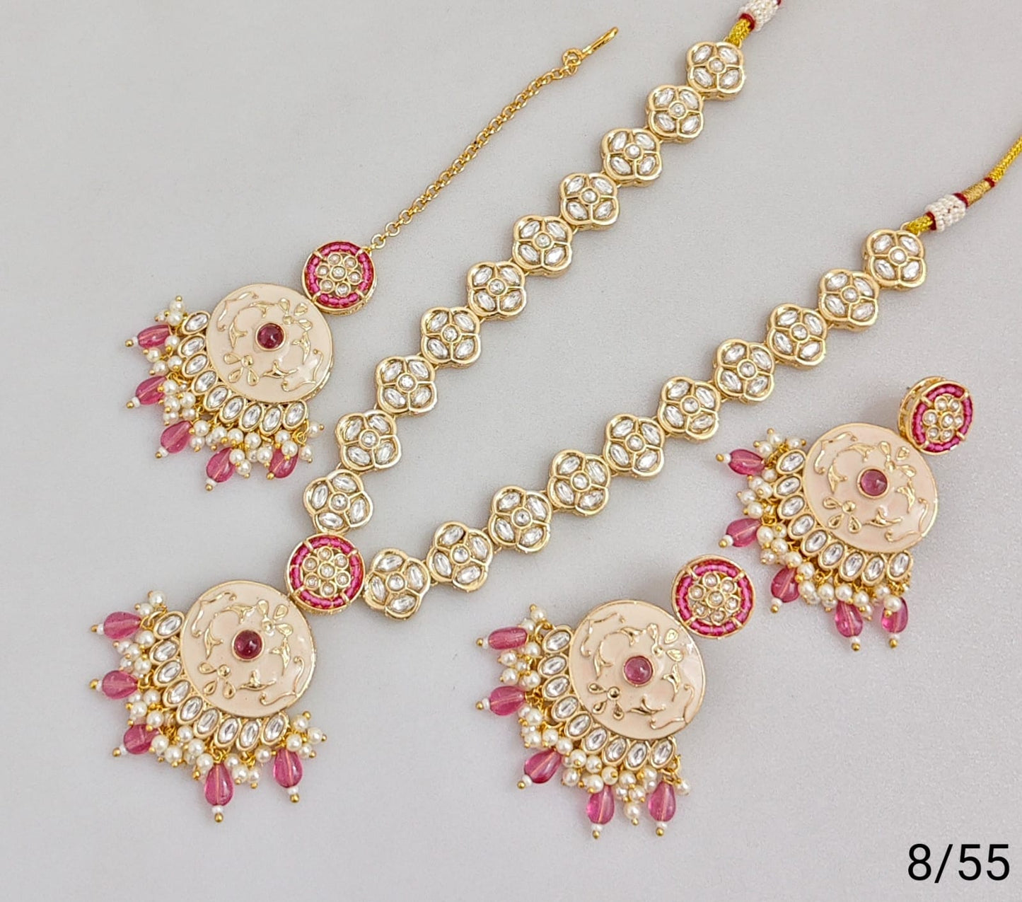 Elegant Traditional CZ Jewelry Set with Pearl and Gemstone Accents