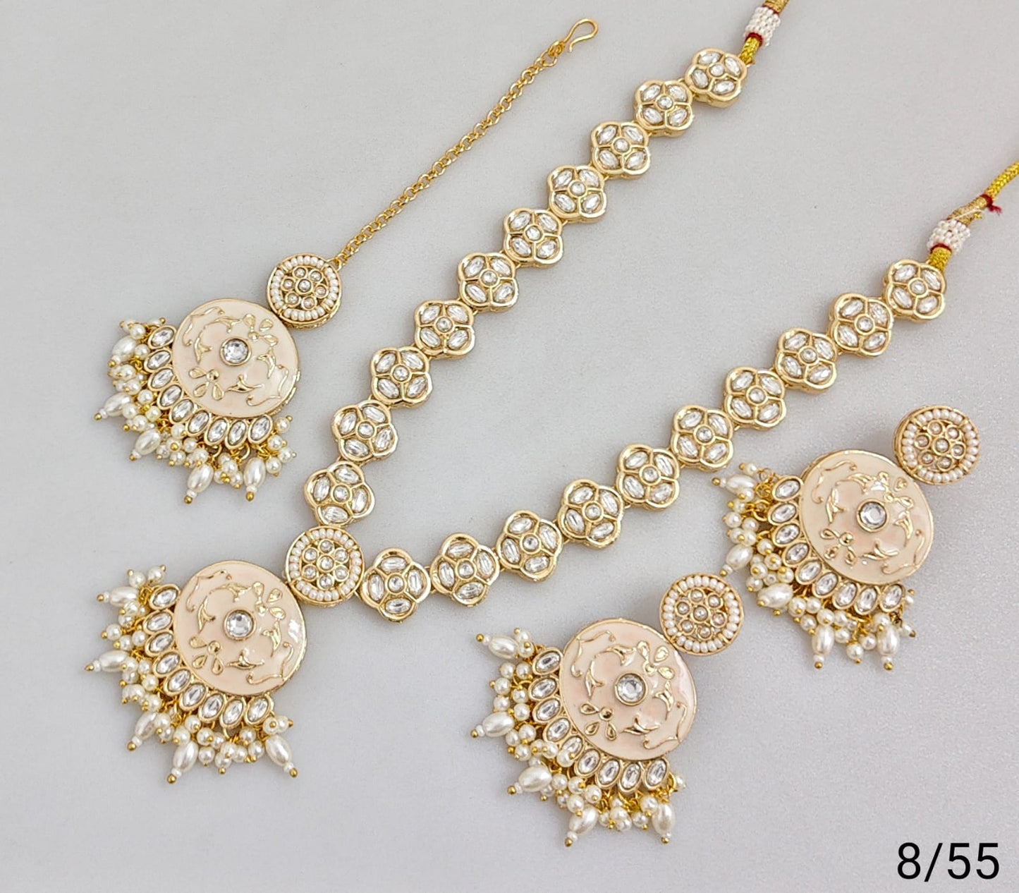 Elegant Traditional CZ Jewelry Set with Pearl and Gemstone Accents