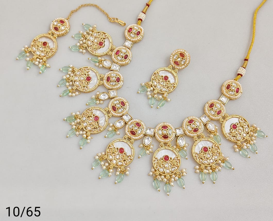 Antique Gold Plated Necklace Set