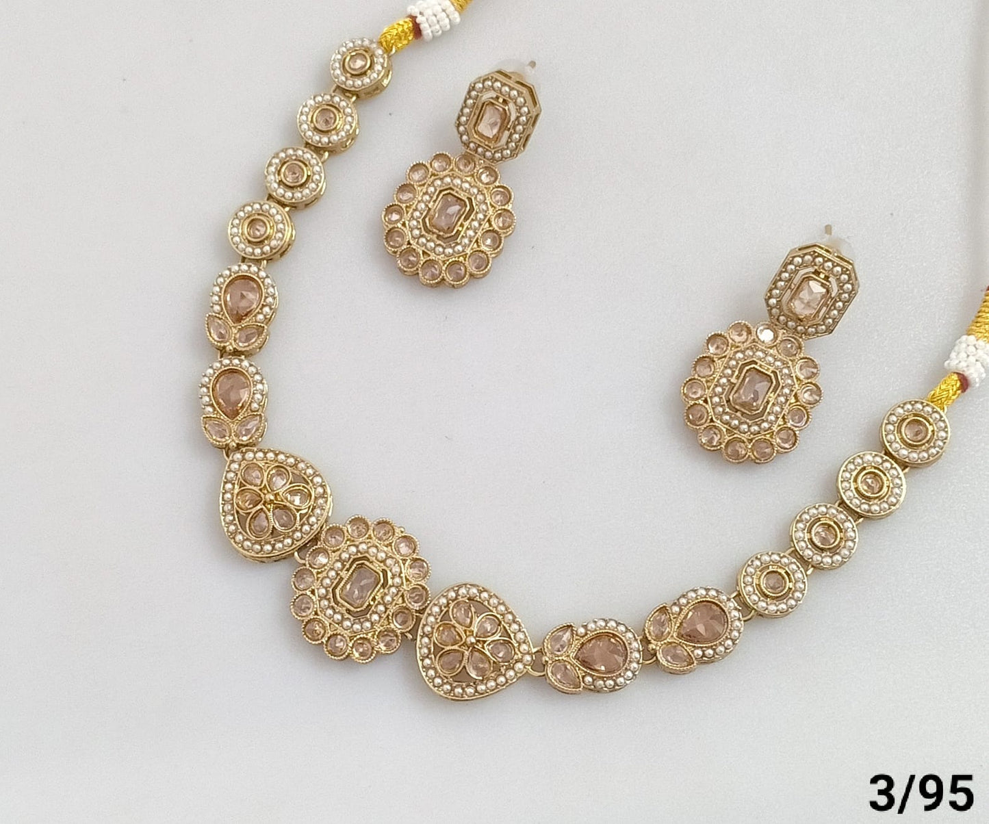 Antique Gold Plated Choker Necklace Set