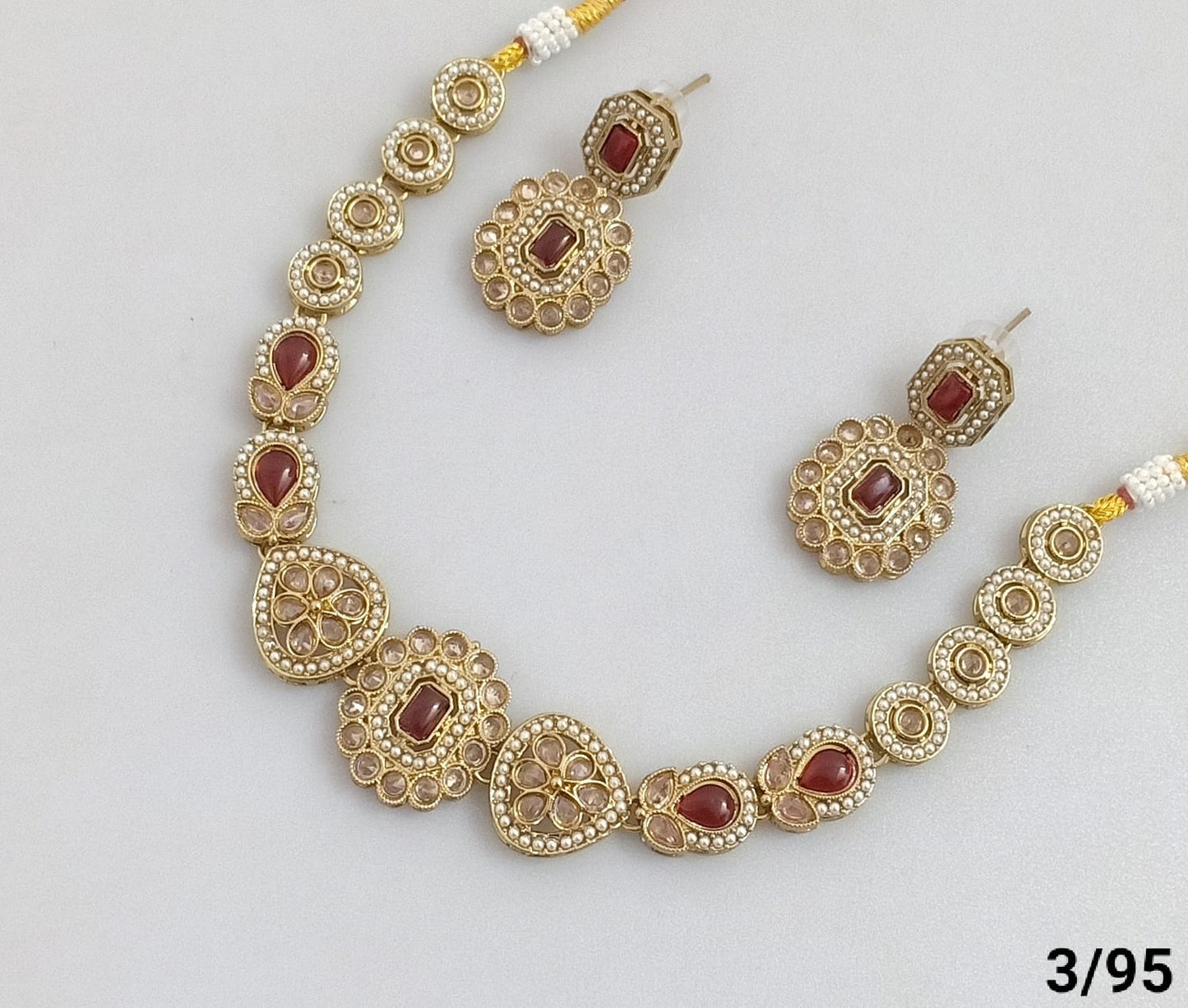 Antique Gold Plated Choker Necklace Set