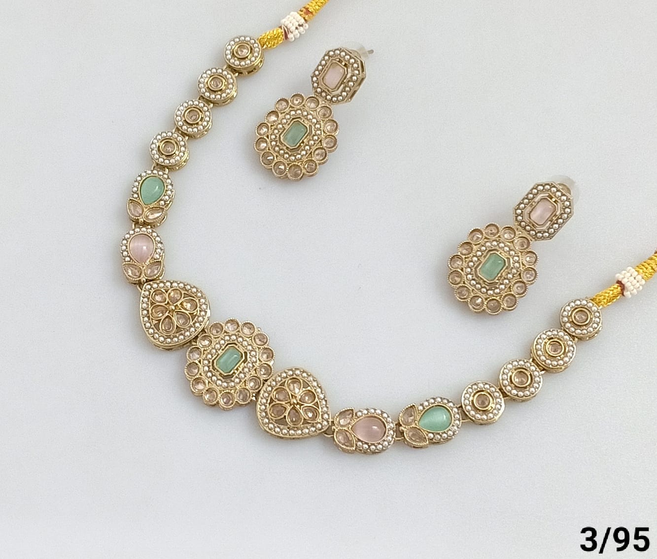 Antique Gold Plated Choker Necklace Set