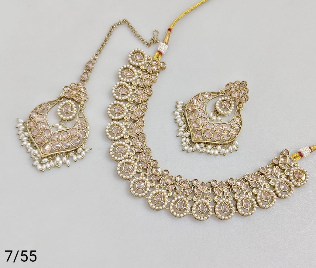 Antique Gold Plated Necklace Set