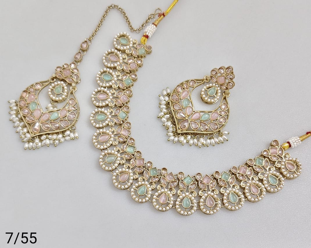 Antique Gold Plated Necklace Set