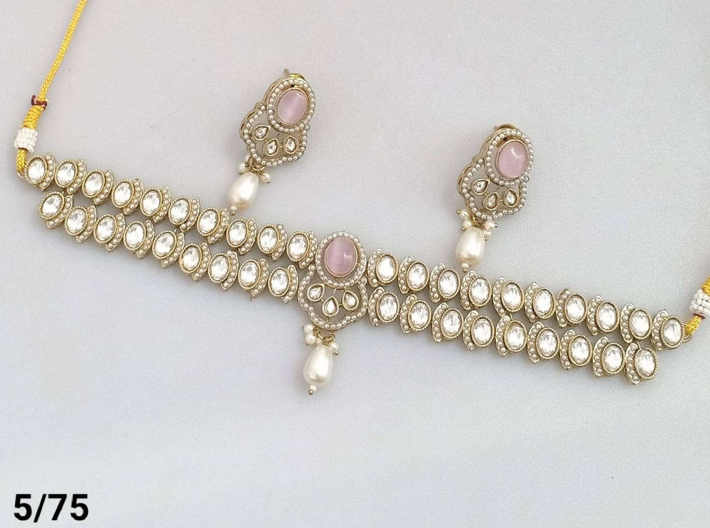 Antique Gold Plated Choker Necklace Set