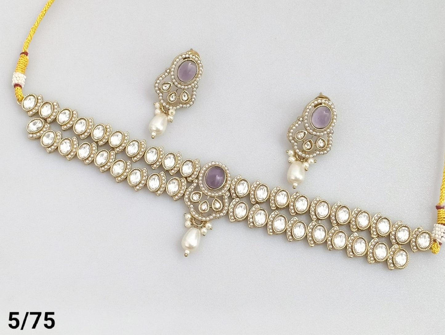 Antique Gold Plated Choker Necklace Set