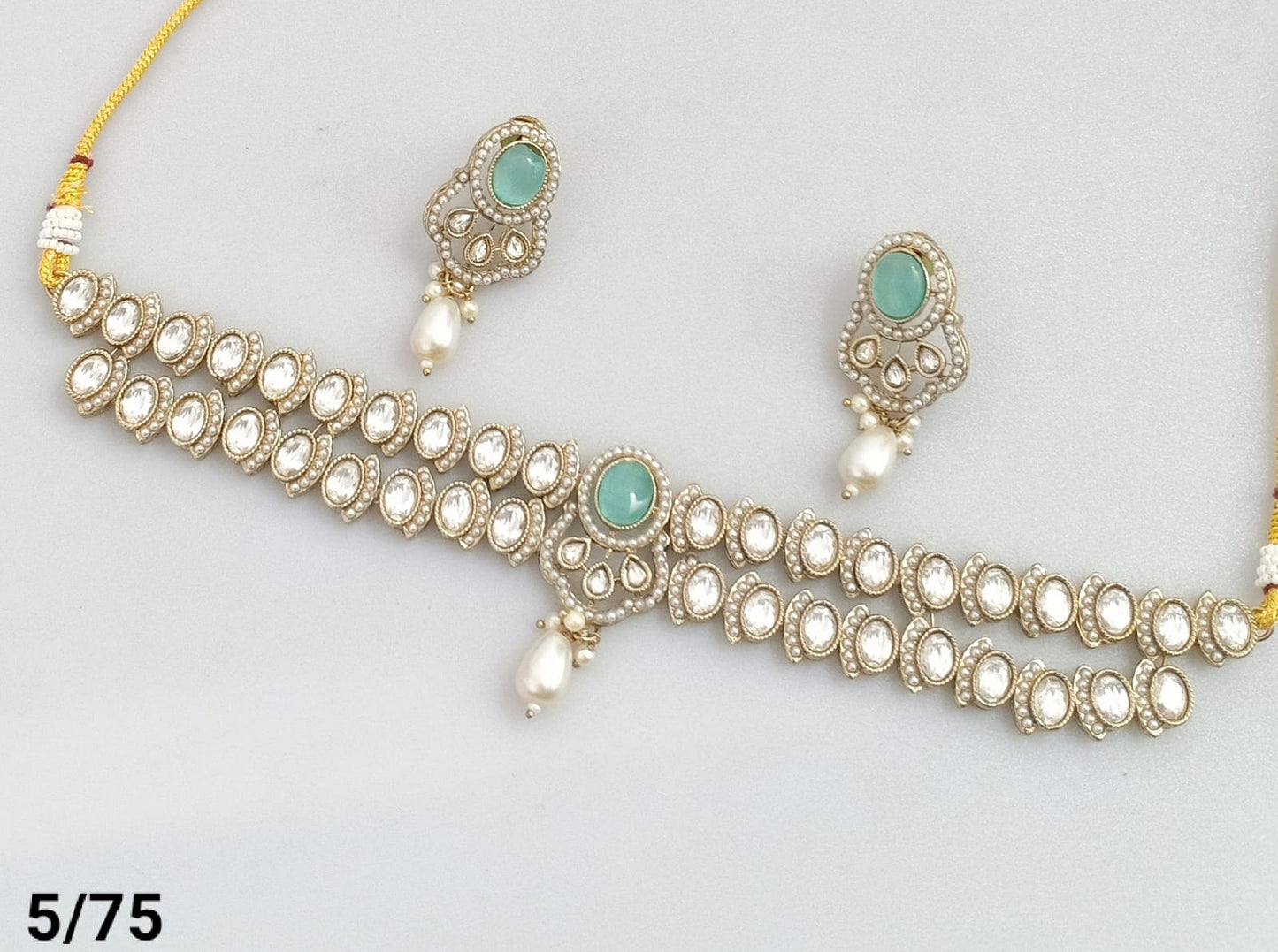 Antique Gold Plated Choker Necklace Set