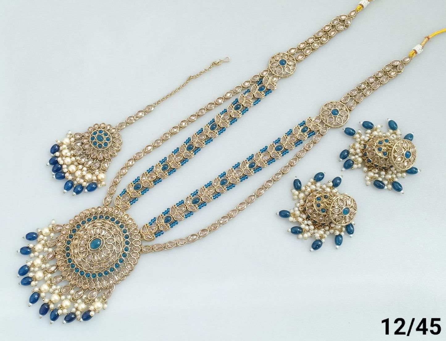 Antique Gold Plated Long Necklace Set