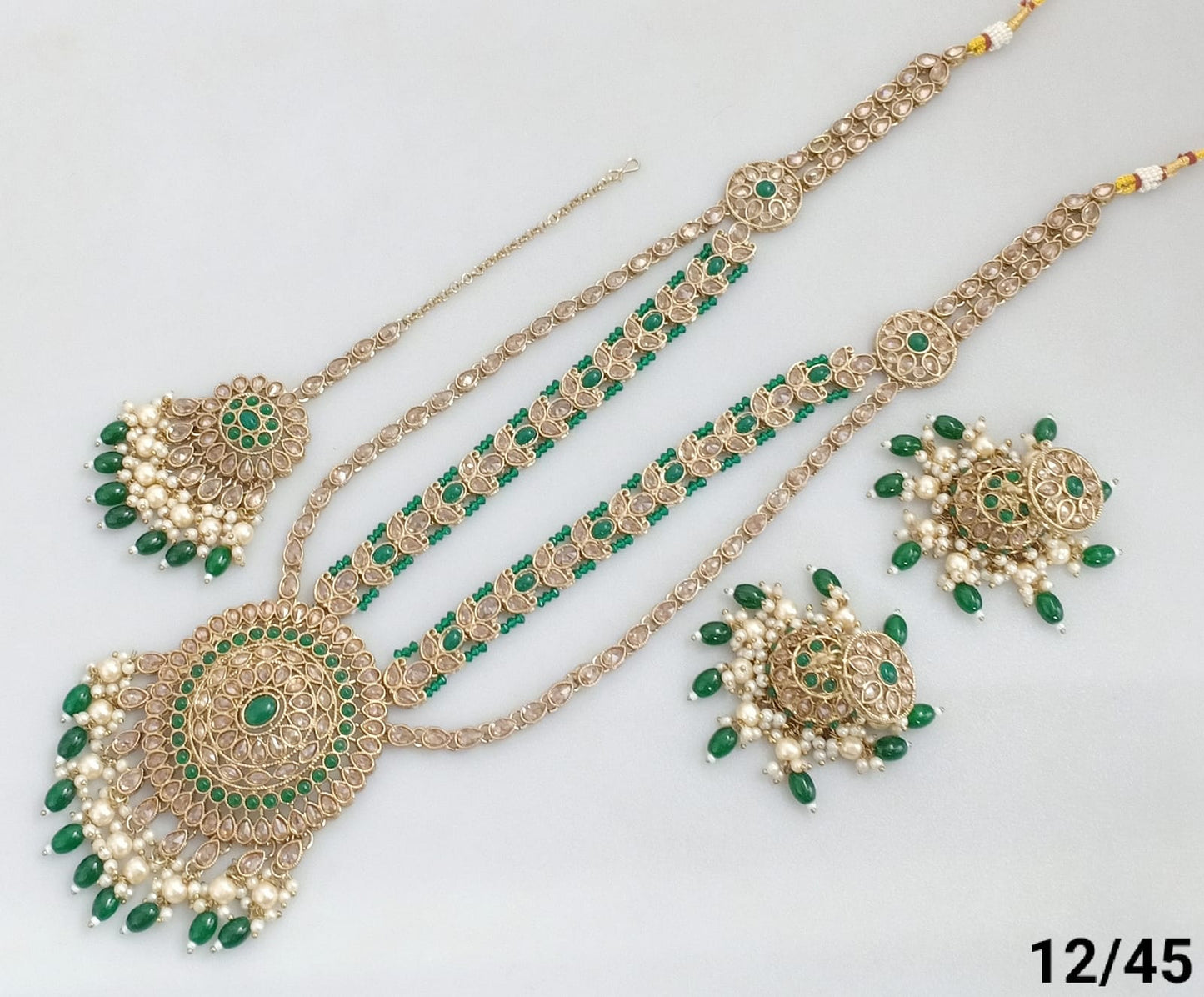 Antique Gold Plated Long Necklace Set