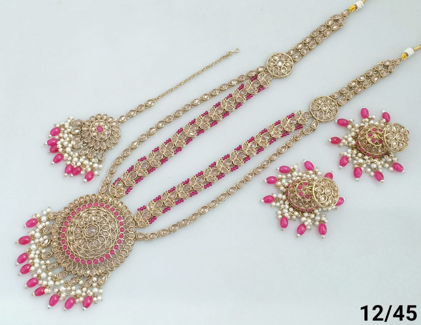 Antique Gold Plated Long Necklace Set