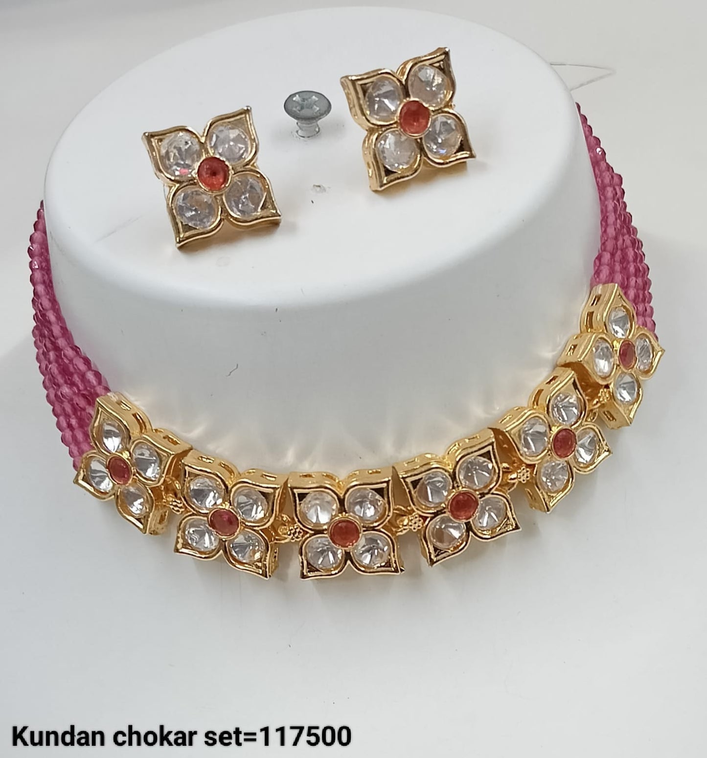 Gold Plated Fancy Choker Necklace Set