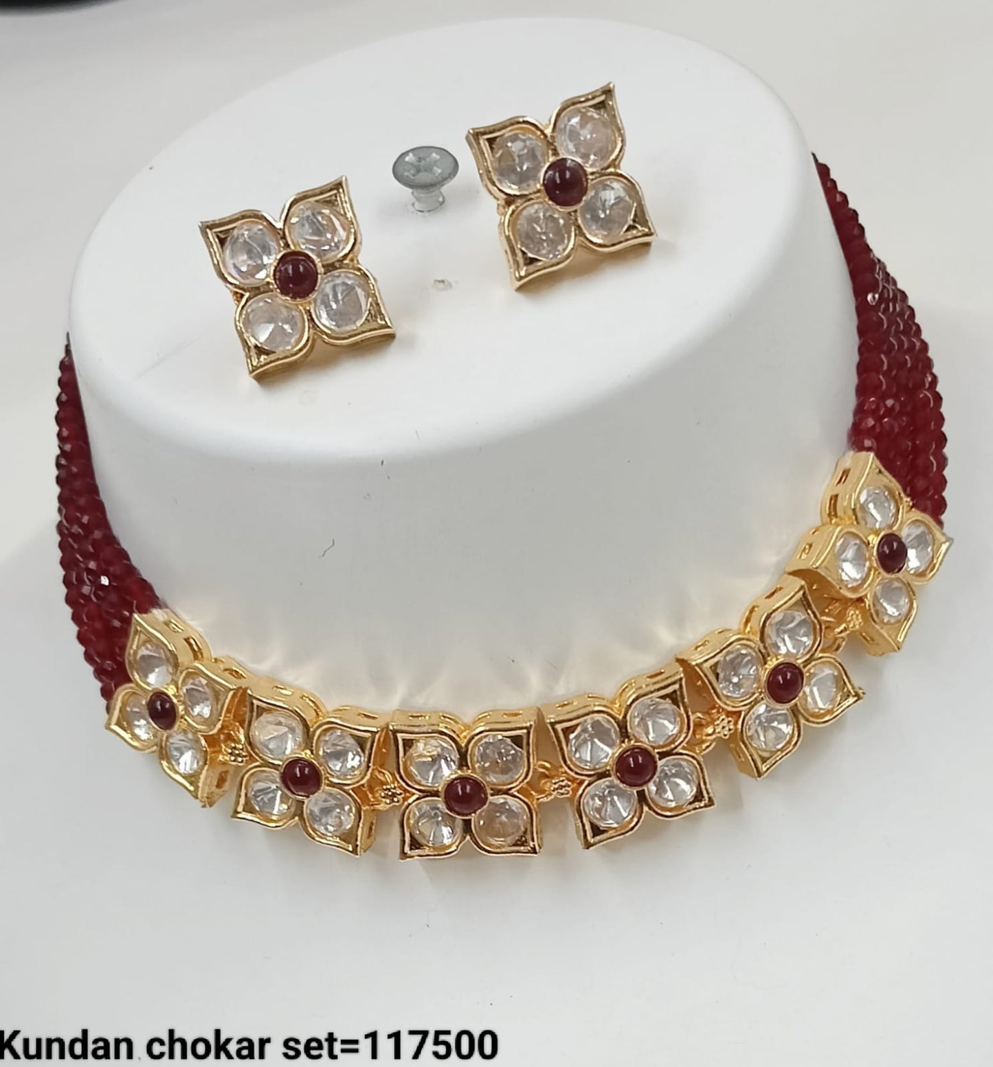 Gold Plated Fancy Choker Necklace Set