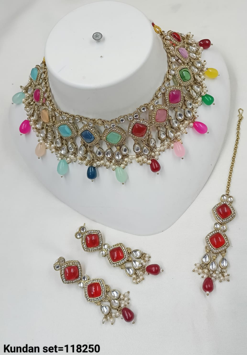 Antique Gold Plated Choker Necklace Set