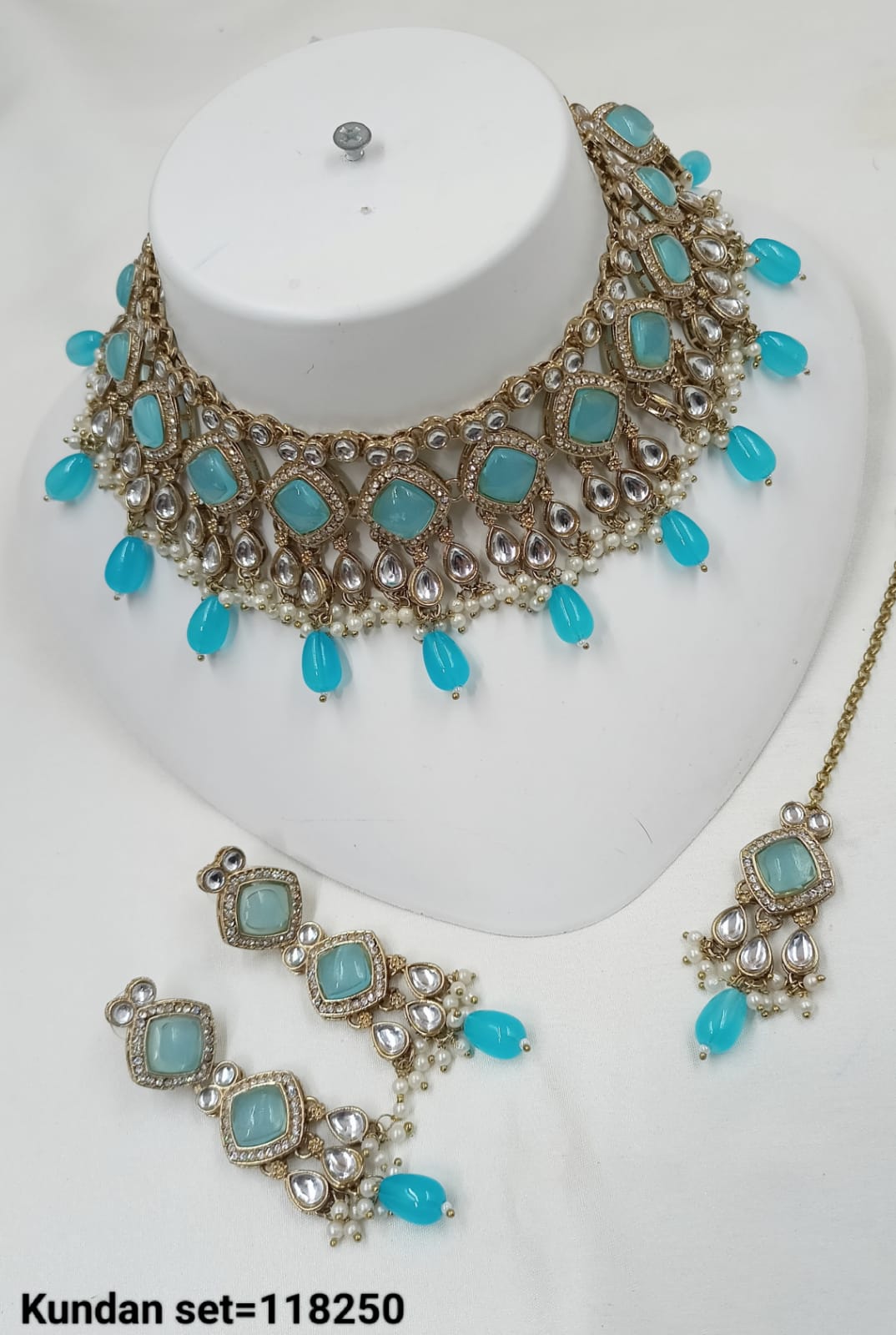 Antique Gold Plated Choker Necklace Set