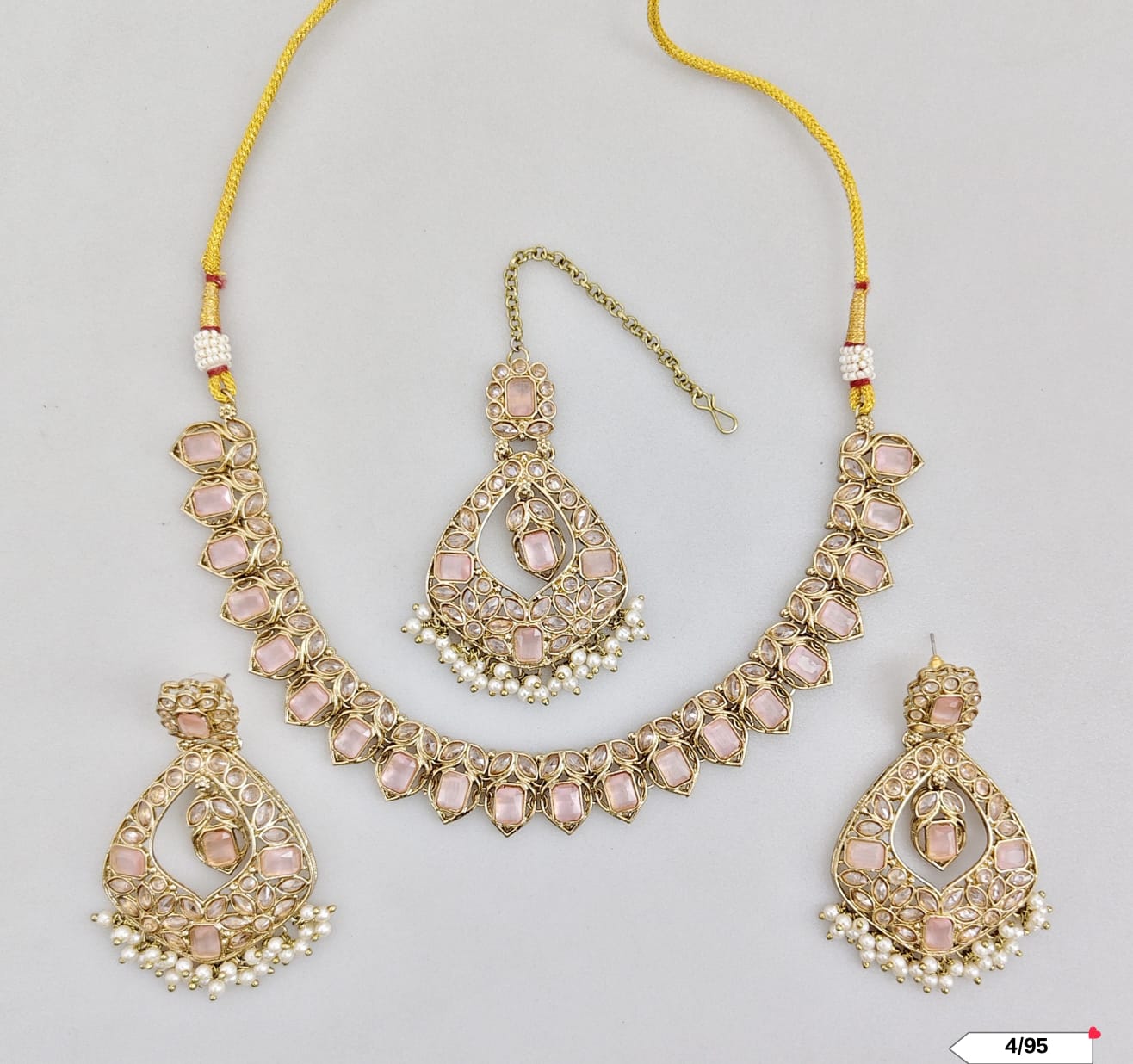 Antique Gold Plated Choker Necklace Set