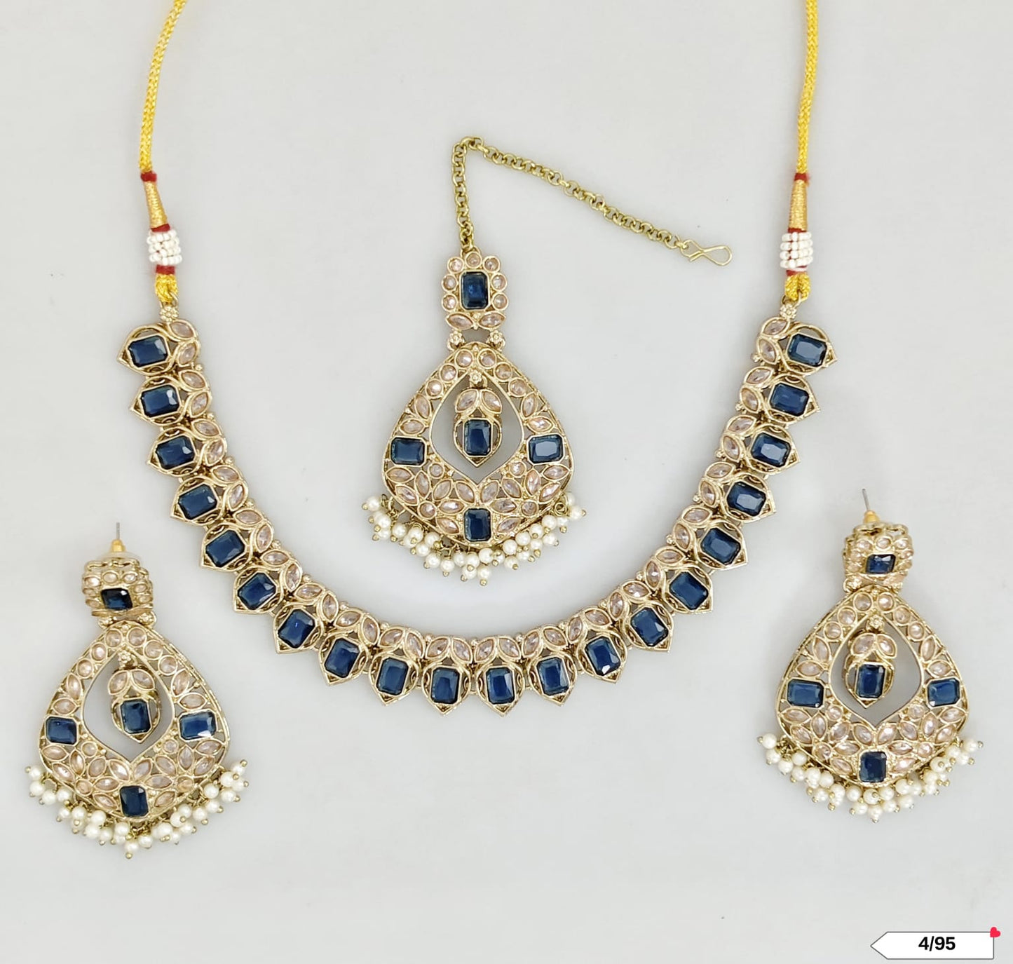 Antique Gold Plated Choker Necklace Set