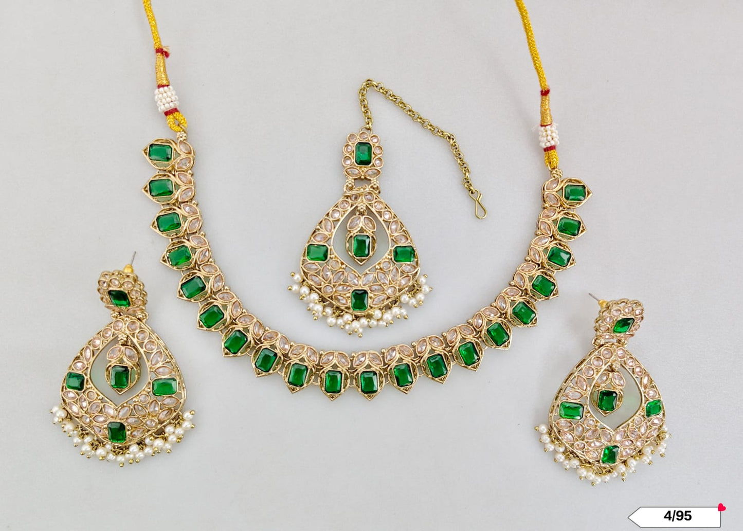 Antique Gold Plated Choker Necklace Set