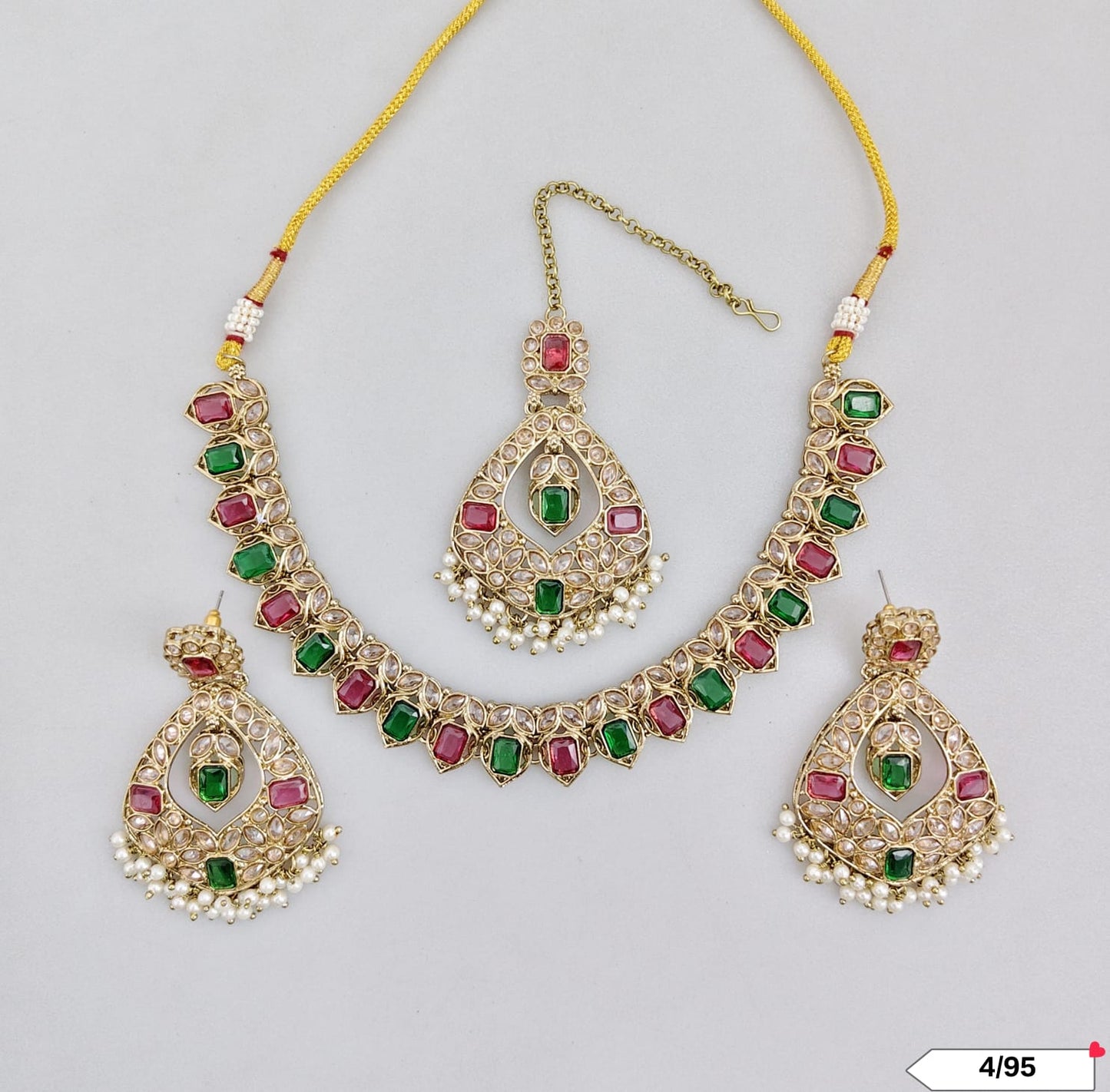 Antique Gold Plated Choker Necklace Set